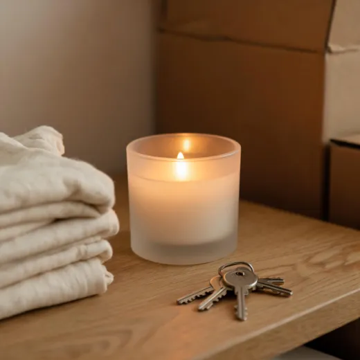 New home scented candle