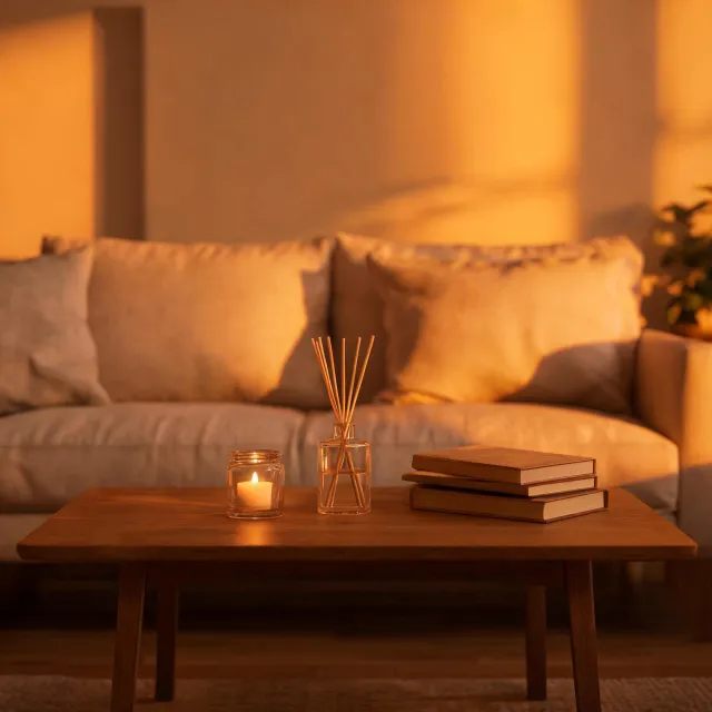 Living room candle tray
