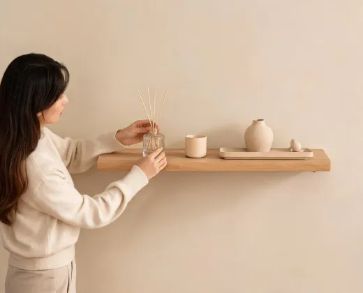 Interior stylist shelf with diffuser