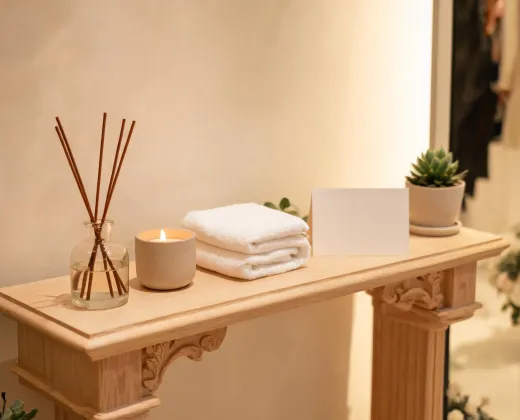 Boutique hospitality welcome candle
